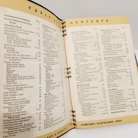 Vtg Turret Lathe Tools Warner & Swasey 1956 Catalog Manual #38F - Picture 2 of 6